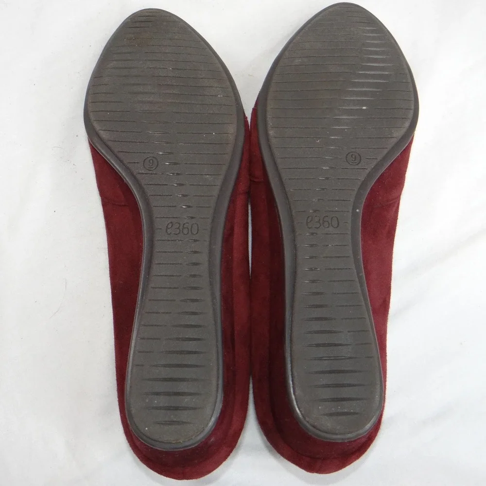 Easy Spirit‎ Womens Burgundy Suede Wedge Heels Shoes Size 9